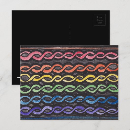 Celtic Knotwork Pride Flag Briefkaart (Voorkant / Achterkant)