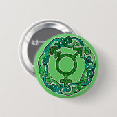 Celtic Knotwork Transgender Symbol Ronde Button 5,7 Cm (Voorkant /achterkant)