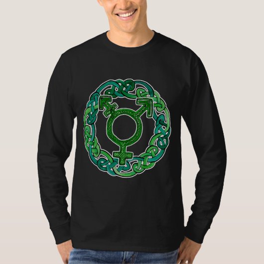 Celtic Knotwork Transgender Symbol T-shirt (Voorkant)