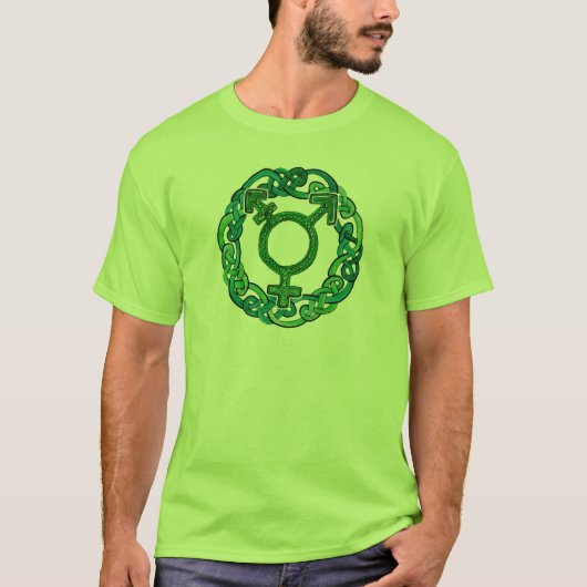 Celtic Knotwork Transgender Symbol T-shirt (Voorkant)