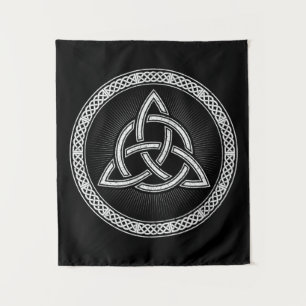 Celtic Knotwork Trinity Distress White Wandkleed