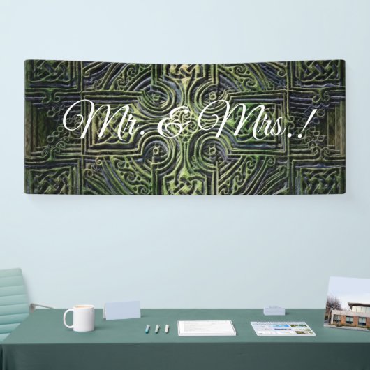 Celtic knotwork trouwreceptie spandoek (Beurs)