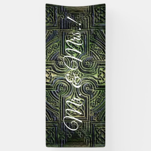 Celtic knotwork trouwreceptie spandoek (Verticaal)