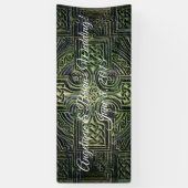 Celtic knotwork trouwreceptie spandoek (Verticaal)