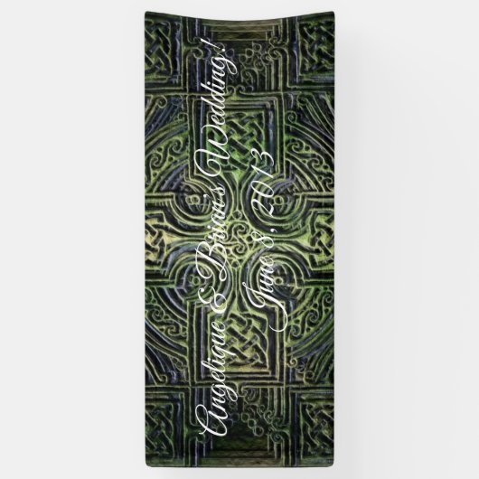 Celtic knotwork trouwreceptie spandoek (Verticaal)
