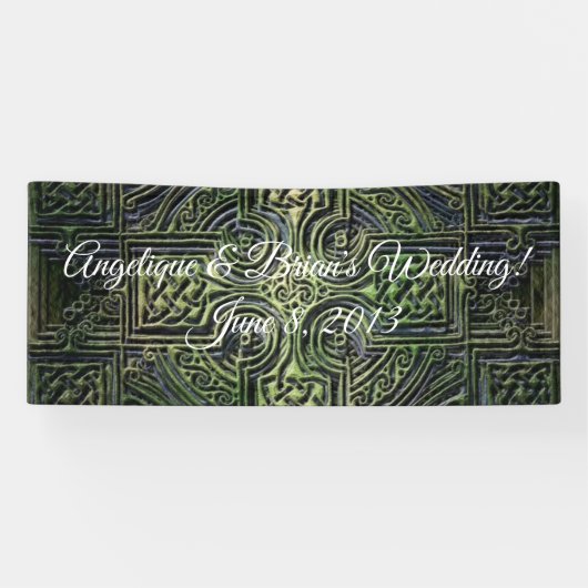Celtic knotwork trouwreceptie spandoek (Horizontaal)