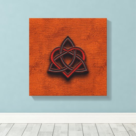 Celtic Knotwork Valentijn Heart Canvas Texture 1 (Insitu (Houten vloer))