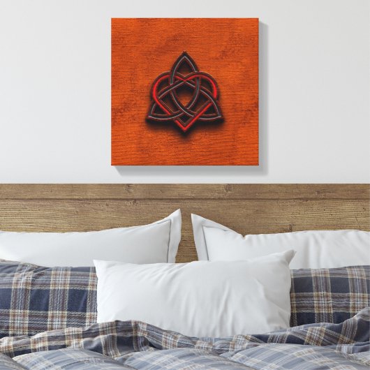 Celtic Knotwork Valentijn Heart Canvas Texture 1 (Insitu (Slaapkamer))