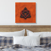 Celtic Knotwork Valentijn Heart Canvas Texture 1 Afdruk (Insitu (Slaapkamer))