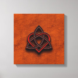 Celtic Knotwork Valentijn Heart Canvas Texture 1 Afdruk
