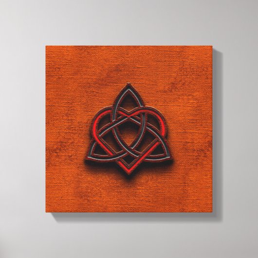 Celtic Knotwork Valentijn Heart Canvas Texture 1 Afdruk (Voorkant)