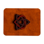 Celtic Knotwork Valentijn Heart Canvas Texture 1 Magneet (Horizontaal)