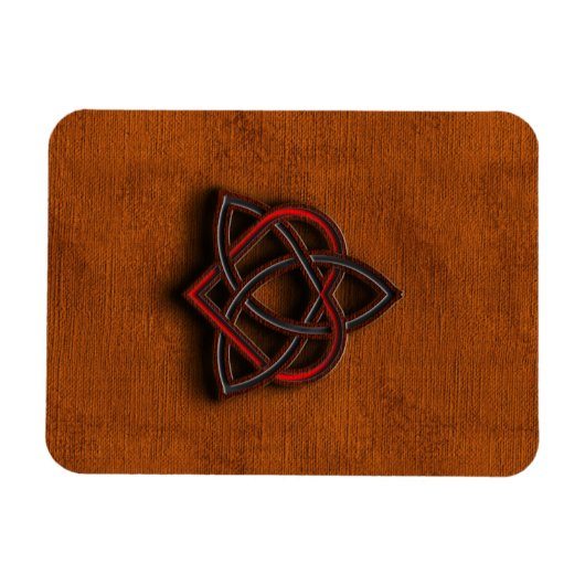 Celtic Knotwork Valentijn Heart Canvas Texture 1 Magneet (Horizontaal)