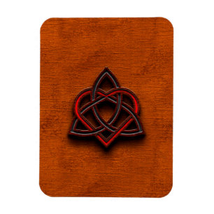 Celtic Knotwork Valentijn Heart Canvas Texture 1 Magneet