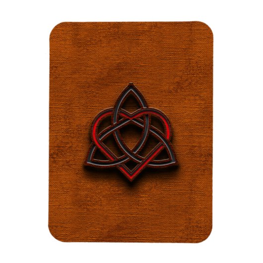 Celtic Knotwork Valentijn Heart Canvas Texture 1 Magneet (Verticaal)