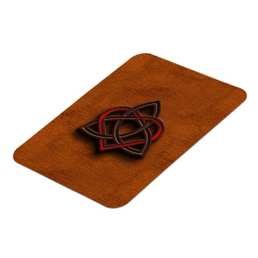 Celtic Knotwork Valentijn Heart Canvas Texture 1 Magneet (Linkerzijde)