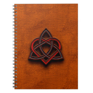 Celtic Knotwork Valentijn Heart Canvas Texture 1 Notitieboek