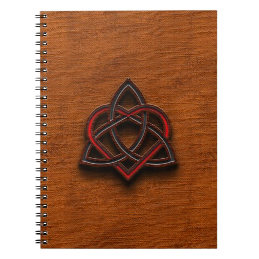 Celtic Knotwork Valentijn Heart Canvas Texture 1 Notitieboek (Voorkant)