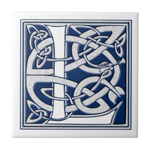 Celtic L monogram Tegeltje (Voorkant)