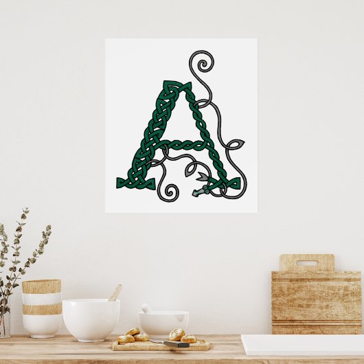 Celtic Letter A print (Keuken)