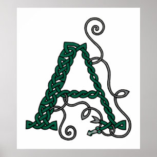 Celtic Letter A print