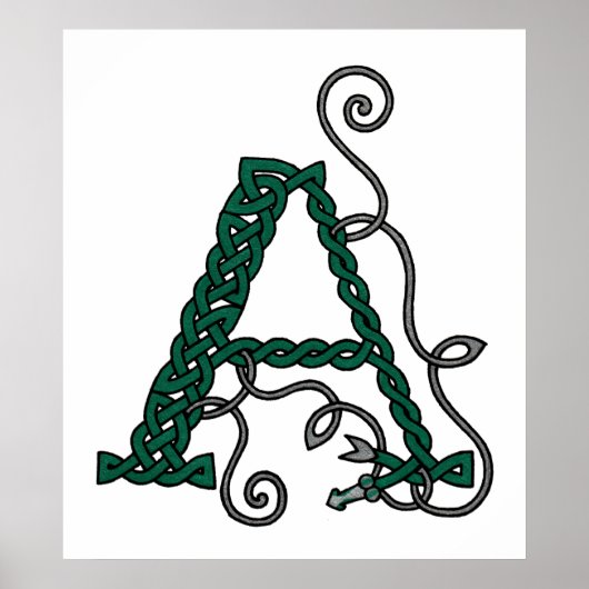Celtic Letter A print (Voorkant)