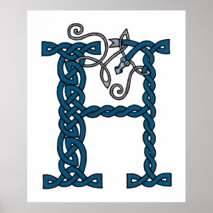 Celtic Letter H print