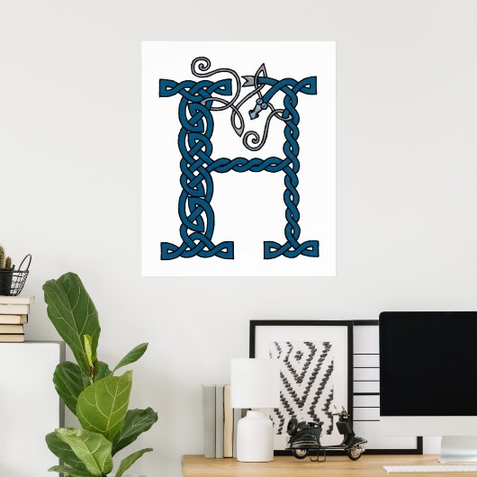 Celtic Letter H print (Thuiskantoor)