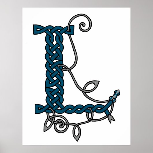 Celtic Letter L afdrukken Poster (Voorkant)