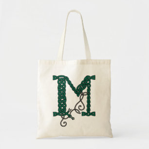 Celtic Letter M bag Tote Bag