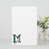 Celtic Letter M-papier Briefpapier (Staand voorkant)