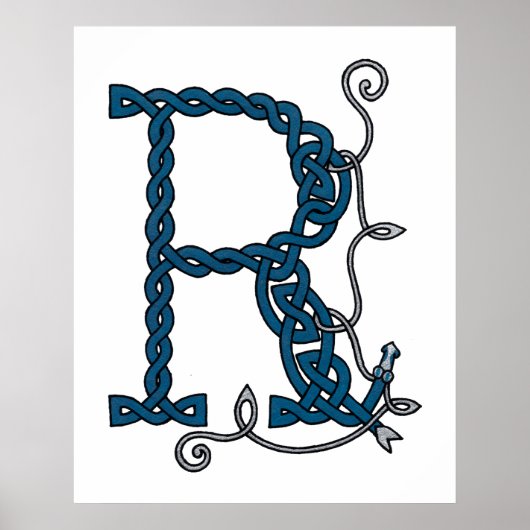 Celtic Letter R-druk Poster (Voorkant)
