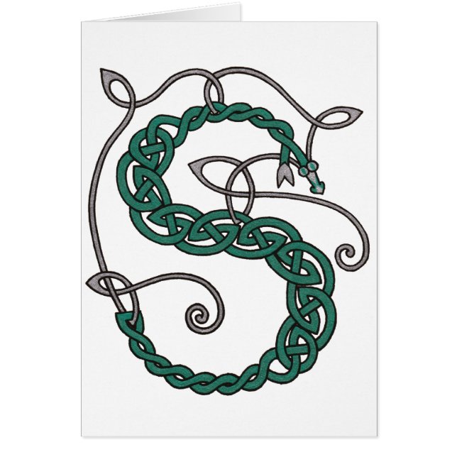 Celtic Letter S-kaart (Voorkant)