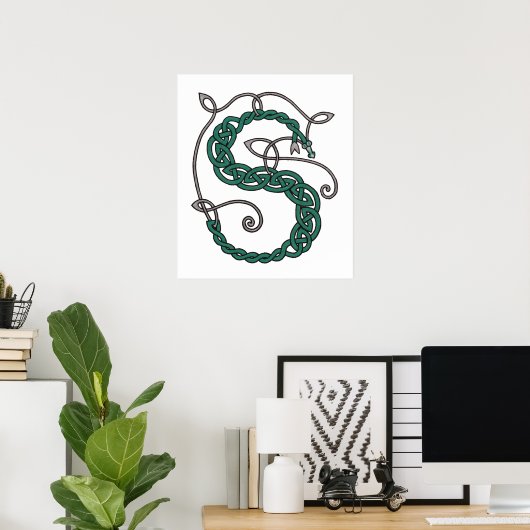 Celtic Letter S print (Thuiskantoor)
