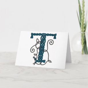 Celtic Letter T-monogram kaart