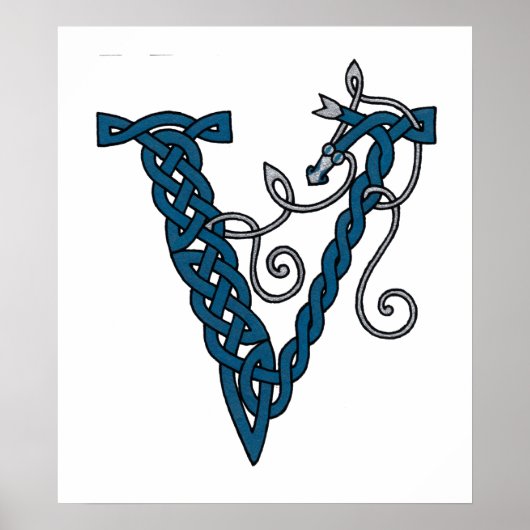 Celtic Letter V print (Voorkant)