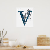 Celtic Letter V print (Keuken)