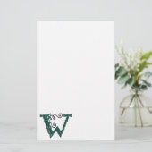 Celtic Letter W-kantoorbenodigdheden Briefpapier (Staand voorkant)