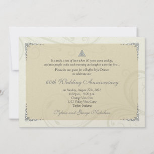 Celtic Love Knot Diamond Wedding Jubileum Kaart