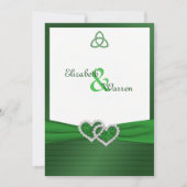 Celtic Love Knot in Emerald Green Invitation Kaart (Voorkant)