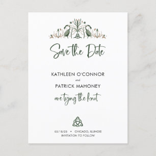 Celtic Love Knot Romantic Wedding Save the Date Aankondigingskaart