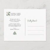 Celtic Love Knot Romantic Wedding Save the Date Aankondigingskaart (Achterkant)