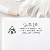 Celtic Love Knot Romantic Wedding Save the Date Etiket (Insitu)