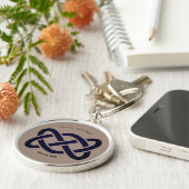 Celtic Love Knot Symbol Simple Persoonlijk Sleutelhanger (Zijkant)