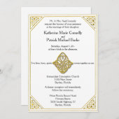 Celtic Love Knot Wedding Invitations Kaart (Voorkant / Achterkant)