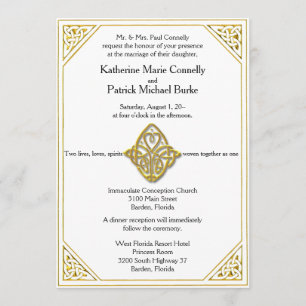 Celtic Love Knot Wedding Invitations Kaart