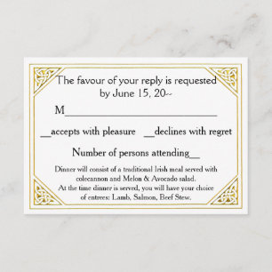 Celtic Love Knot Wedding RSVP, Reply, Cards Notes RSVP Kaartje