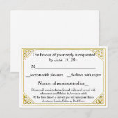 Celtic Love Knot Wedding RSVP, Reply, Cards Notes RSVP Kaartje (Voorkant / Achterkant)