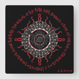 Celtic Lovecraftian Cosmic Monster Deity Vierkante Klok