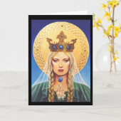 Celtic Madonna van Elizabeth Kyle. Kaart (Gele Bloem)